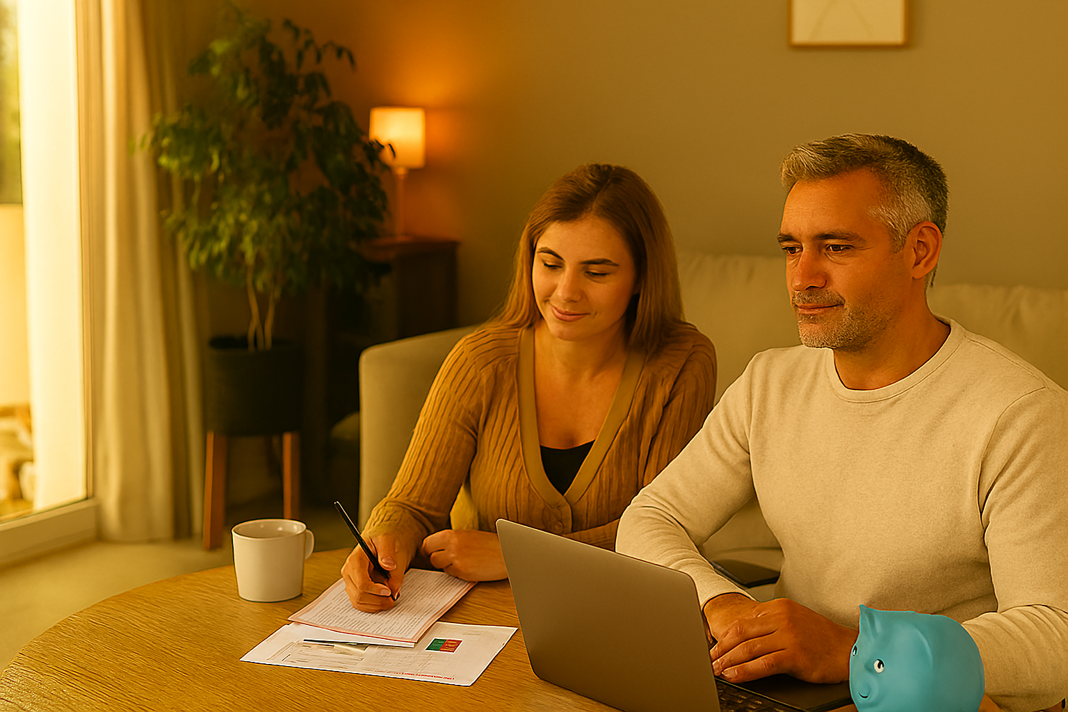 Pessoa relaxando enquanto organiza suas finanças