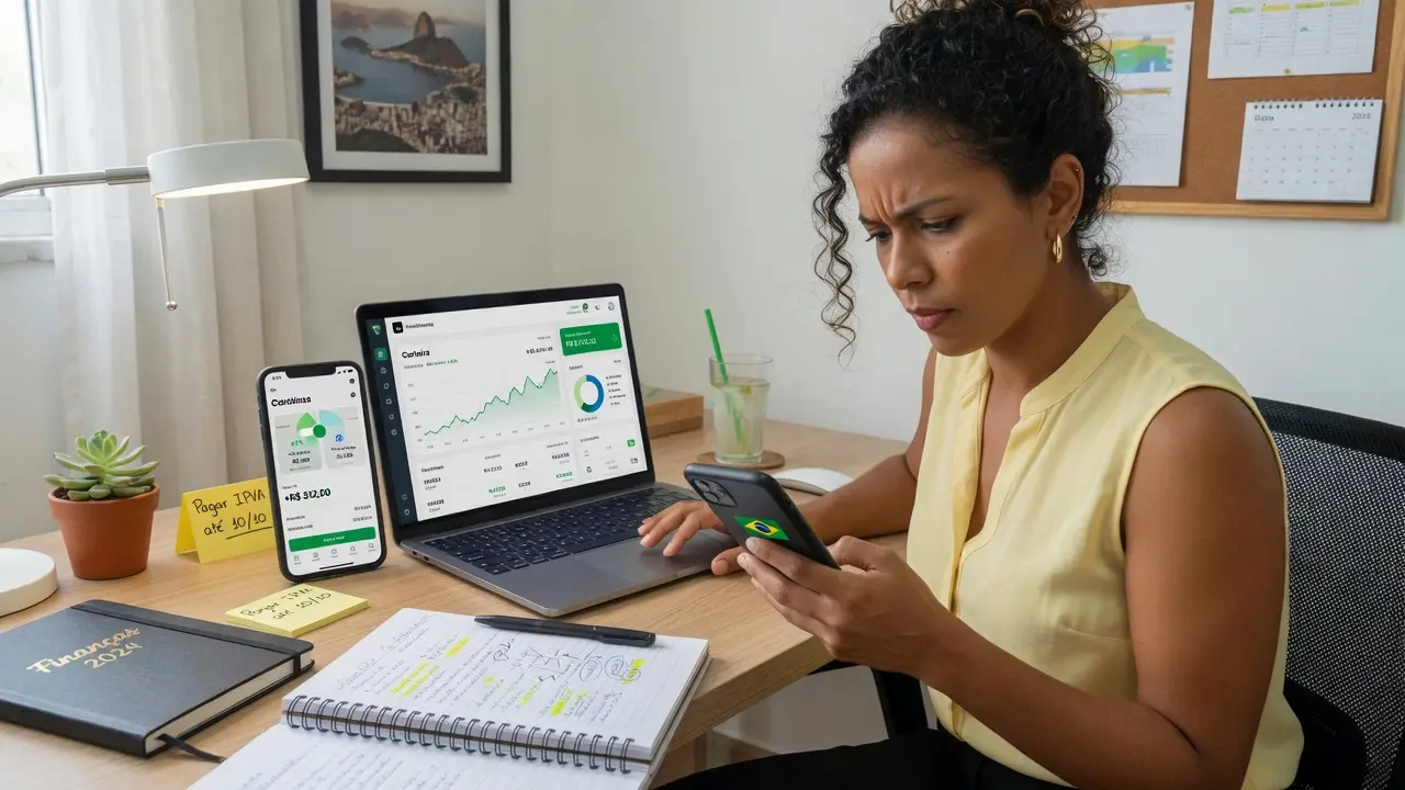 Tela de acompanhamento financeiro mostrando controle de gastos de forma prática