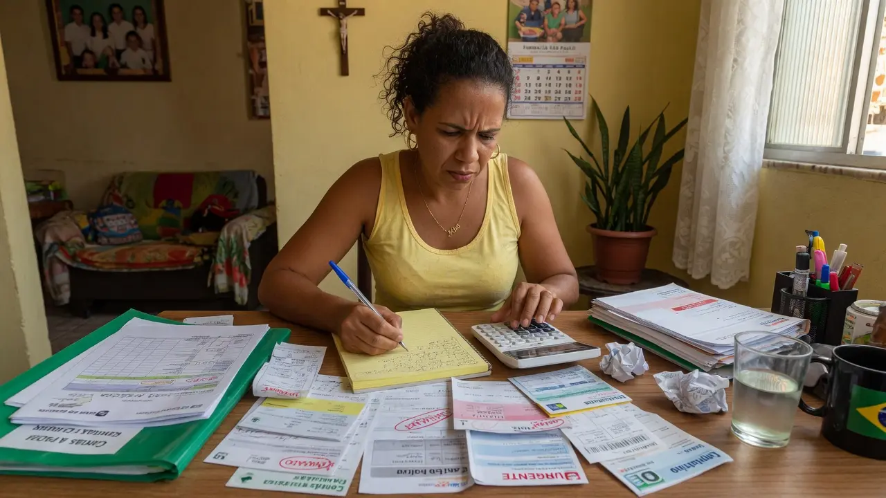 Pessoa comparando acordos e prioridades antes de negociar dívidas